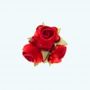 2" Diameter Ribbon Flower 3X12 | Red